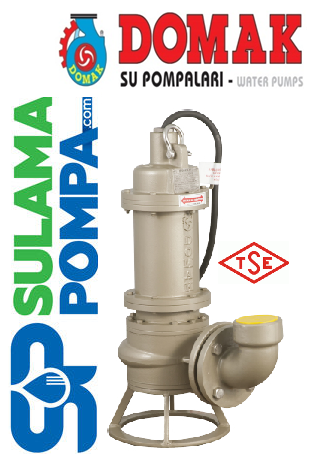 DOMAK AST1430 K2 15,HP 380W KAPALI FANLI ATIK SU DALGIÇ POMPA