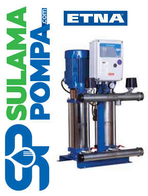 ETNA 2 KO 45/6-185 2x30 HP 380V İKİ POMPALI ÇOK KADEMELİ DİK MİLLİ HİDROFOR