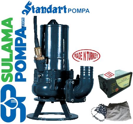 STANDART C 100-270 VX 275.2/ 10 HP 380W AÇIK VORTEX FANLI PİS SU FOSEPTİK DALGIÇ POMPA