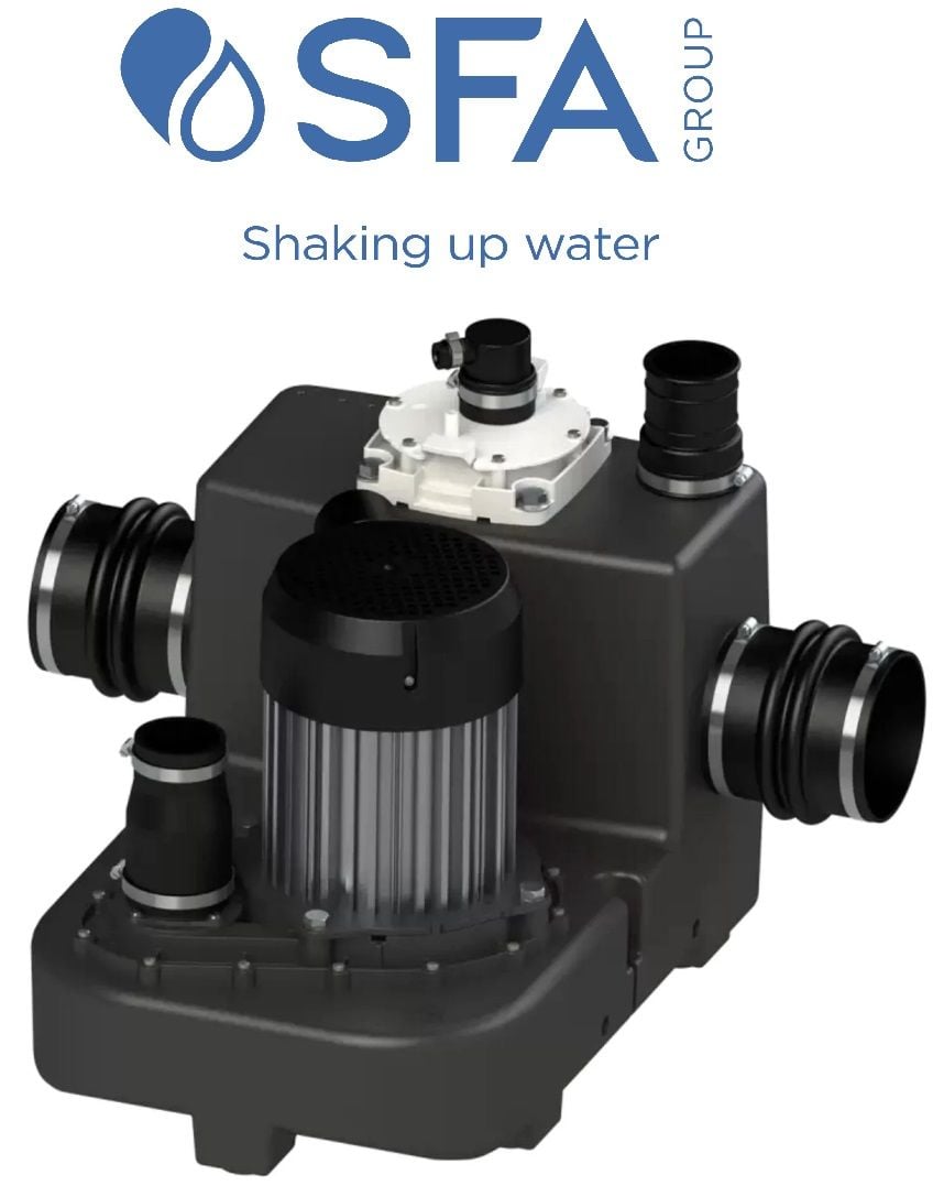 SFA SANICUBIC 1 GR HP TEK POMPALI BIÇAKLI MONOFAZE ATIK SU GRİ VE FOSEPTİK SU TERFİ İSTASYONU