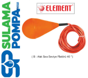 ELEMENT 20,MT 40 D AÇILI KAUÇUK ATIK SU SIVI SEVİYE FLATÖRÜ (ŞAMANDIRA)