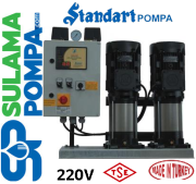 STANDART TH 2xSBM V 80/5 1.HP 220V ÇİFT POMPALI MONOFAZE TAM OTOMATİK HİDROFOR
