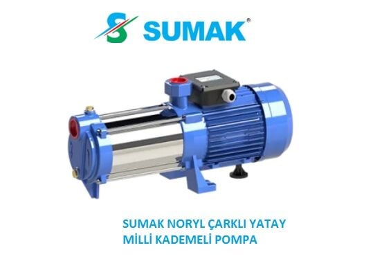 Sumak SYMT12-300/6   3Hp 380V  Noril Çarklı Yatay Milli Kademeli Pompa - 2900 d/d