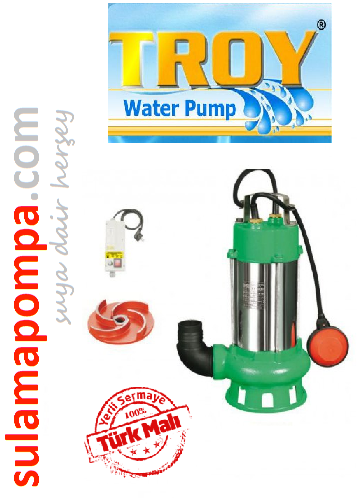 TROY HD 1700/2 PASLANMAZ GÖVDELİ FOSEPTİK DALGIÇ POMPA