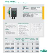WİLO YONOS MAXO-Z 40/0,5-12  - DN40 FREKANS KONVERTÖRLÜ FLANŞLI BRONZ GÖVDELİ SİRKÜLASYON POMPASI