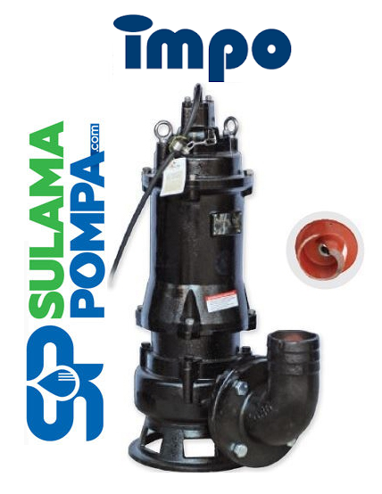 İMPO WQ 85-13-7.5 QG - 10 HP 380V PARÇALAYICILI ÇARKLI FOSEPTİK DALGIÇ POMPA