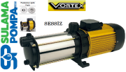 VORTEX VKP S/S 9-08 M 3.5 HP 220V YATAY MİLLİ KOMPLE PASLANMAZ ÇELİK SESSİZ POMPA