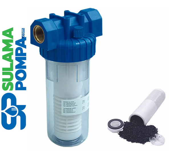 3/4'' FİLTRE KABI 190Y - 50 MİCRON AKTİF KARBON SU FİLTRESİ