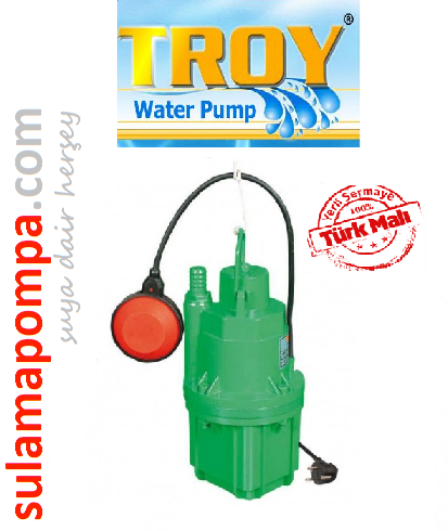 TROY HDF4 1\'\' 10 MT FLATÖRLÜ KABLOLU ELEKTROMANYETİK  TİTREŞİMLİ DALGIÇ POMPA