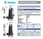 Sumak SDF30/2.5   3Hp 220V  Foseptik Dalgıç Pompa