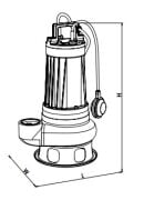 Sumak SDT40/2.5   4Hp 380V  Foseptik Dalgıç Pompa