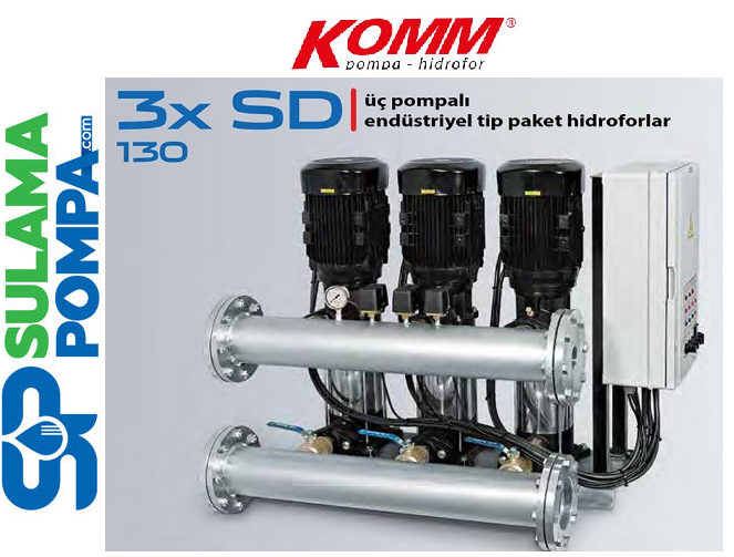 STAR 3 SD 130/5 T 3x7.5 HP 380V ÜÇ POMPALI ENDÜSTRİYEL TİP SESSİZ PAKET HİDROFOR