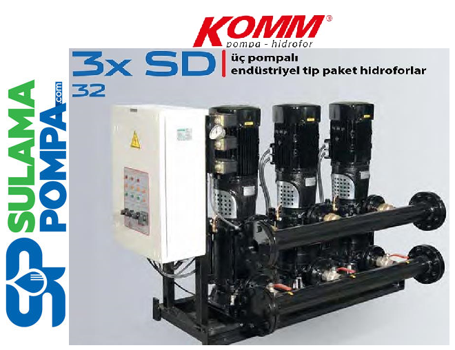 STAR 3 SD 32/3 T 3x7.5 HP 380V ÜÇ POMPALI ENDÜSTRİYEL TİP SESSİZ PAKET HİDROFOR