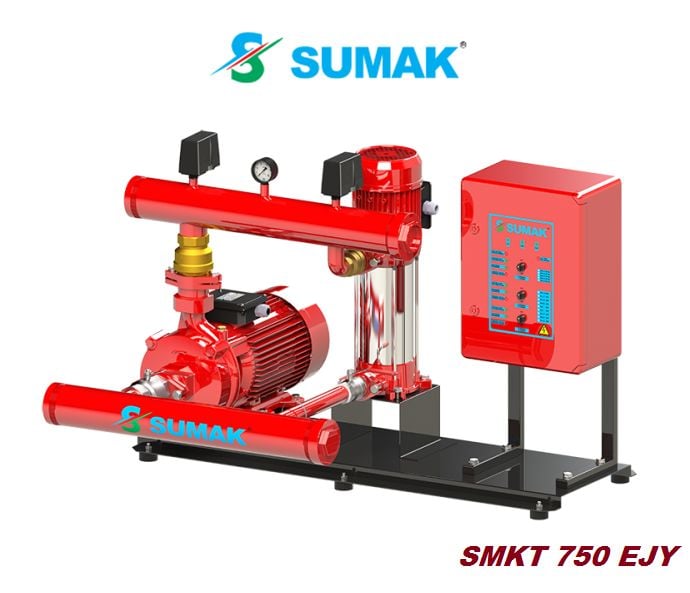 Sumak SMKT 750 EJY  1X7.5 Hp-1X1.8 Hp  380V  Elektrikli ve Joker Pompalı Yangın Söndürme Hidroforu